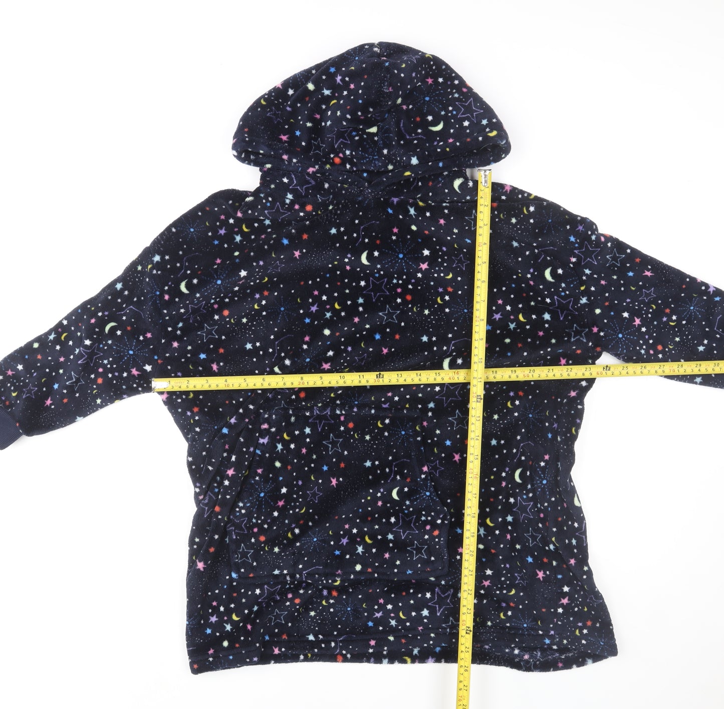 Marks and Spencer Boys Multicoloured Fleece Hooded One Piece Nightwear 9-10 Years