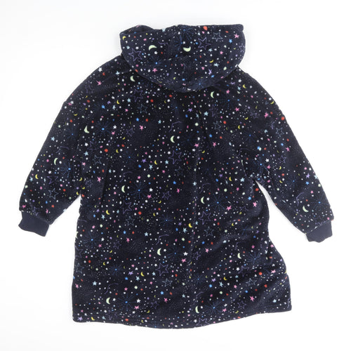 Marks and Spencer Boys Multicoloured Fleece Hooded One Piece Nightwear 9-10 Years