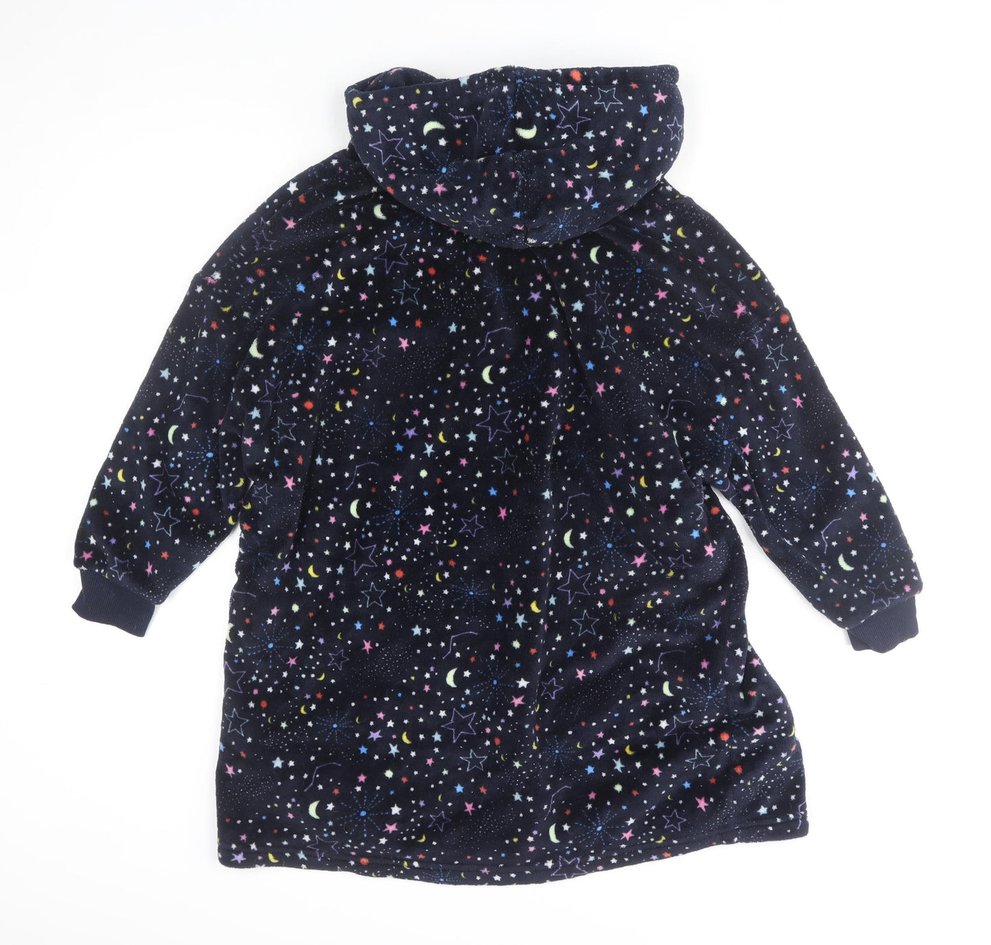 Marks and Spencer Boys Multicoloured Fleece Hooded One Piece Nightwear 9-10 Years