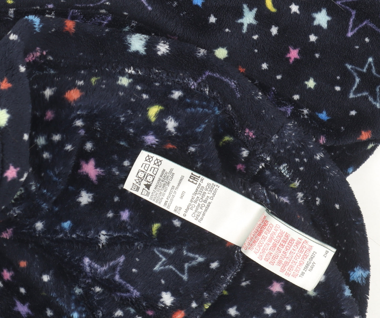 Marks and Spencer Boys Multicoloured Fleece Hooded One Piece Nightwear 9-10 Years