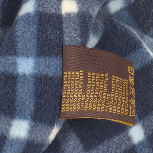 Horseware Ireland Men's Blue Check Faux Fur Hooded XL Bodywarmer