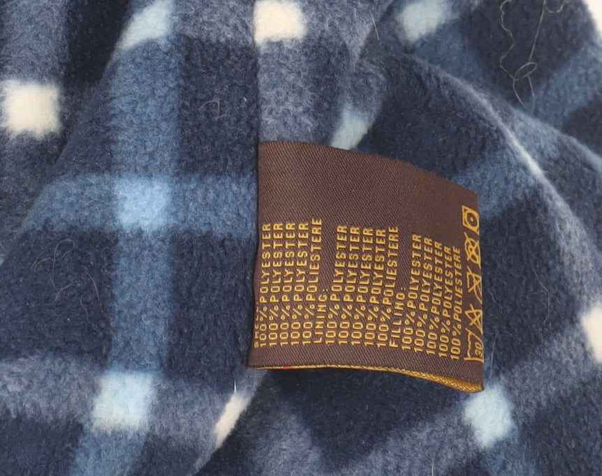 Horseware Ireland Men's Blue Check Faux Fur Hooded XL Bodywarmer