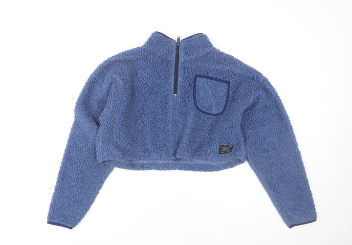 Urban Outfitters Blue Fleece Women's Medium 1/2 Zip Hoodie