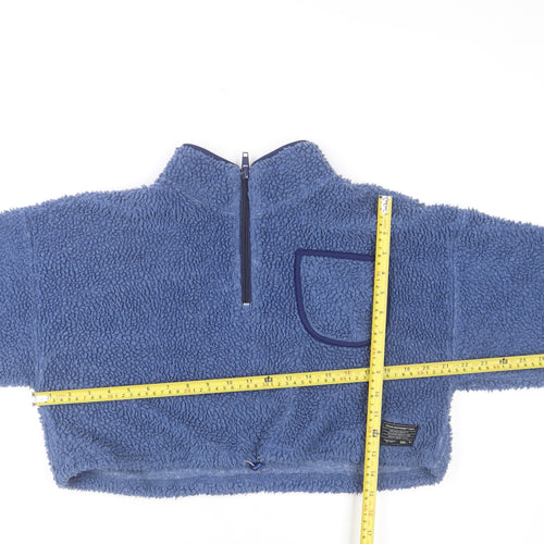 Urban Outfitters Blue Fleece Women's Medium 1/2 Zip Hoodie