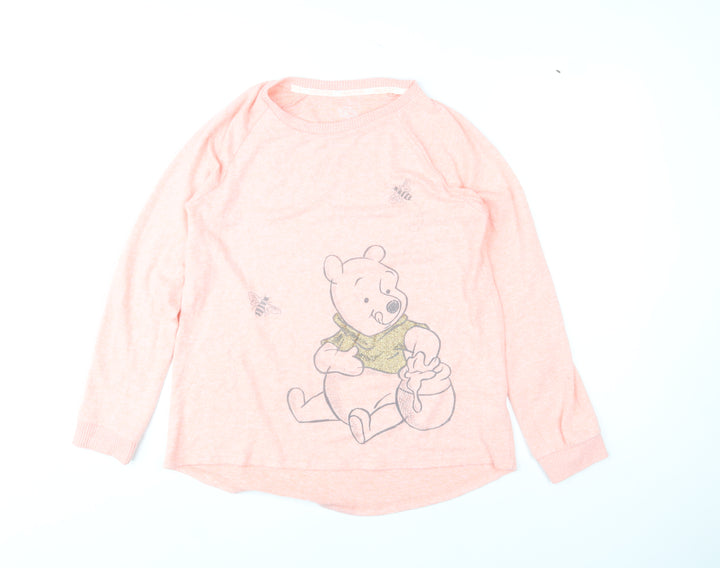 Disney Women’s Pink Winnie the Pooh Pullover Jumper Size M (12-14)