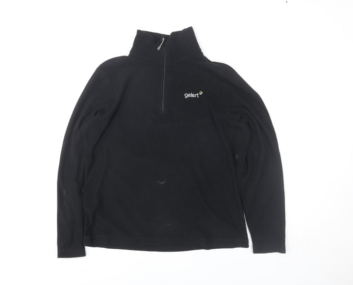 Gelert Womens Black XS Fleece 1/4 Zip Pullover Activewear Top