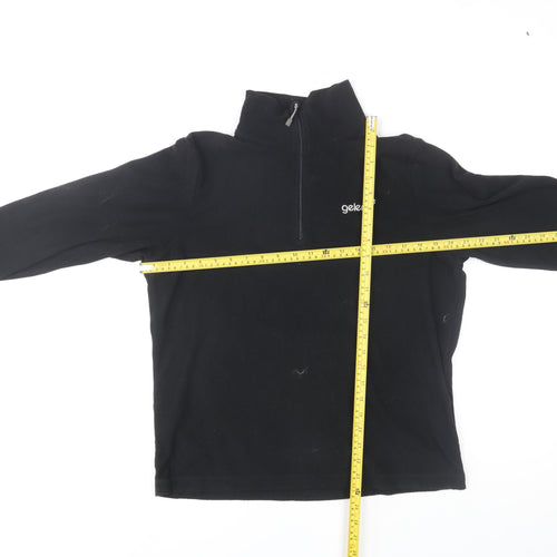 Gelert Womens Black XS Fleece 1/4 Zip Pullover Activewear Top