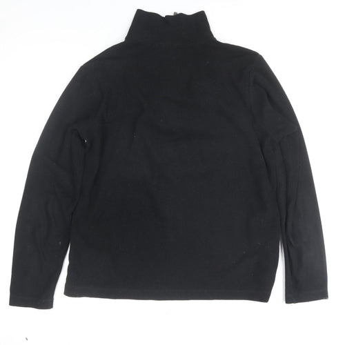 Gelert Womens Black XS Fleece 1/4 Zip Pullover Activewear Top