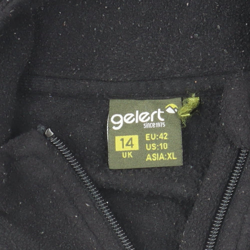 Gelert Womens Black Fleece Full Zip Basic Jacket Size 14