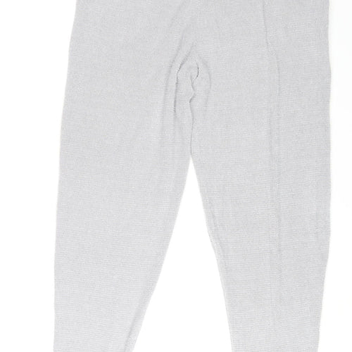 Marks and Spencer Women’s Silver Grey Knit Joggers Size L Regular