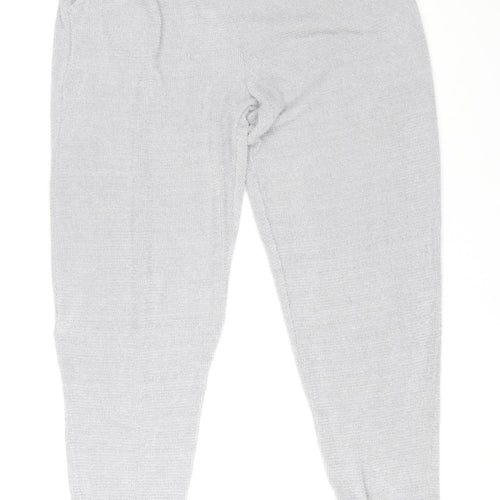 Marks and Spencer Women’s Silver Grey Knit Joggers Size L Regular