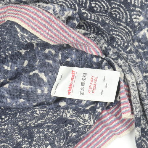 White Stuff Women’s Blue Floral Tunic Blouse Size 12 Cotton Modal