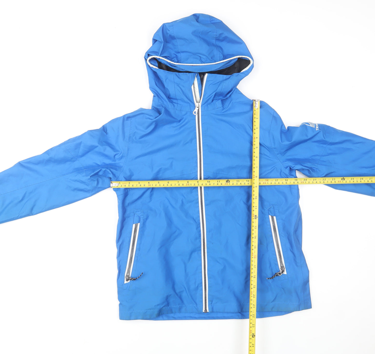 Tribord Boys Blue Hooded Waterproof Rain Jacket 14-15 Years