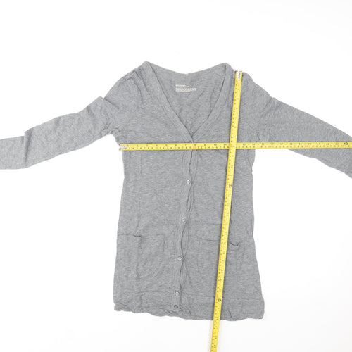 Mossimo Supply Co Womens Grey Long Sleeve Button-Up Cardigan M