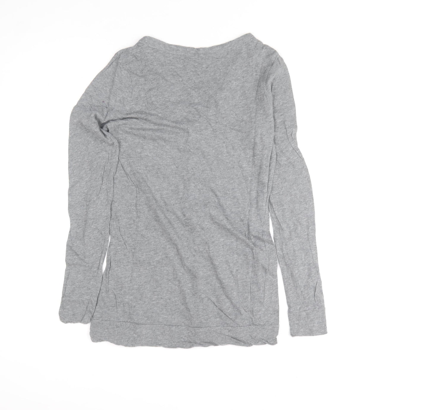 Mossimo Supply Co Womens Grey Long Sleeve Button-Up Cardigan M