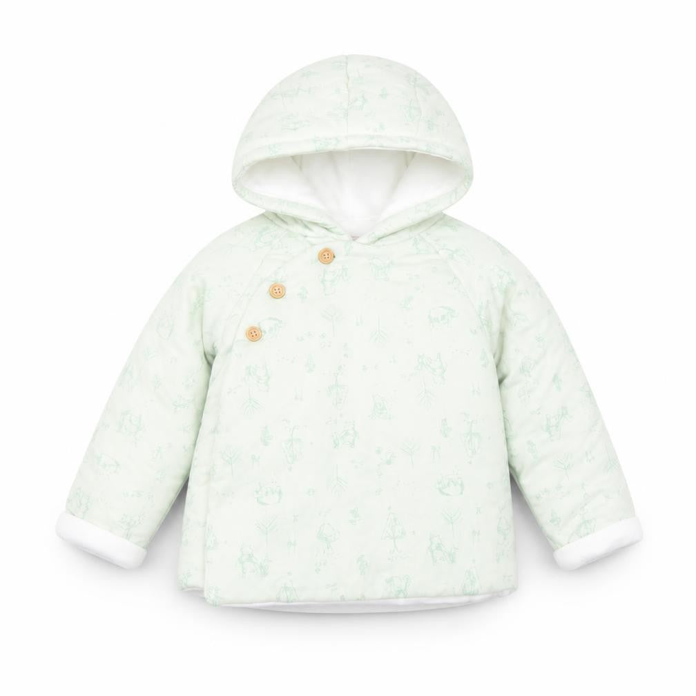 Disney Baby at Primark Winnie the Pooh Green Hooded Puffer Coat 12-18 Months