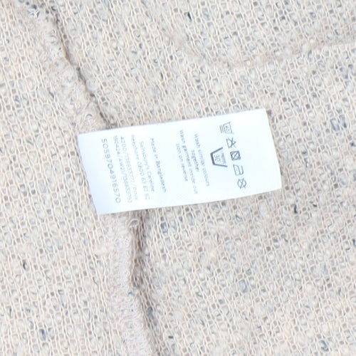 Tu Women Beige Wool Blend Coatigan Small Open Front Mid Length