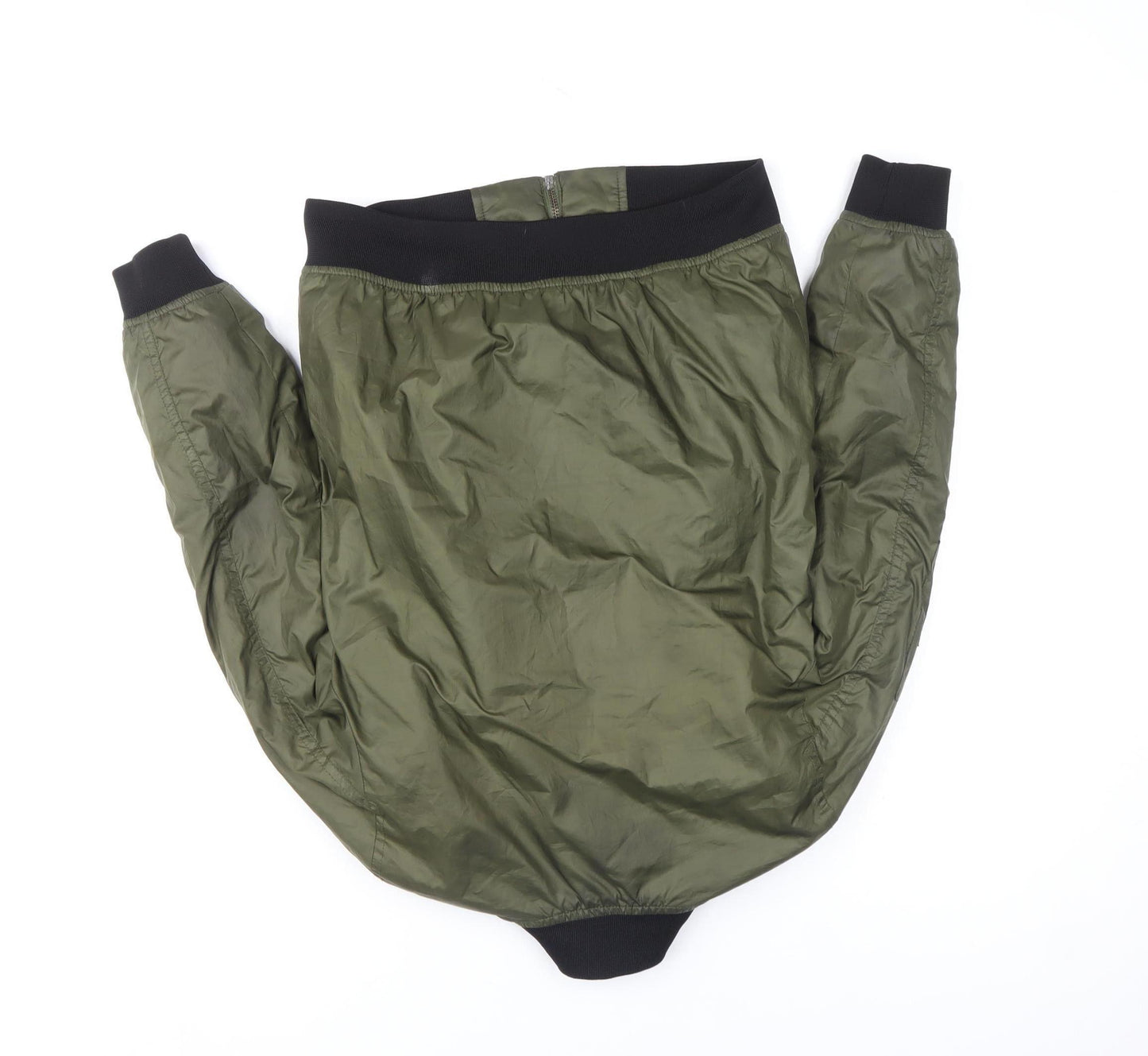 Zara Teens Green Bomber Jacket Size 10 Full Zip Nylon Casual