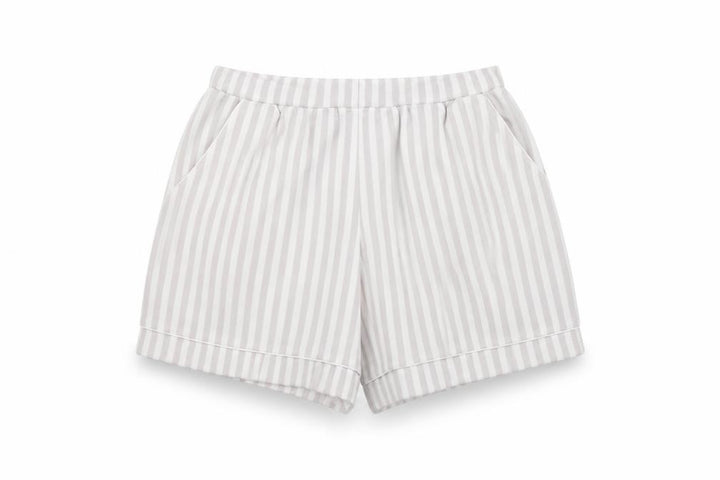 Adams Girls Grey Striped Jersey Shorts 8-10 Years Elastic Waist Summer