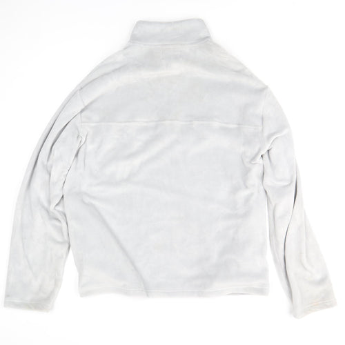 Topman Men's Grey Fleece 1/2 Zip Sweatshirt Size M Regular Fit