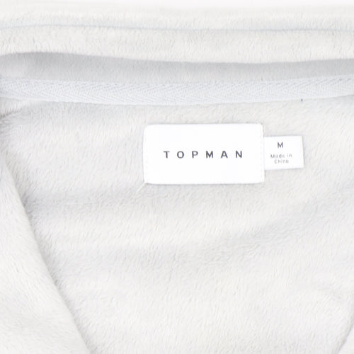 Topman Men's Grey Fleece 1/2 Zip Sweatshirt Size M Regular Fit