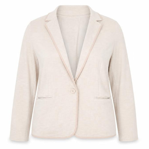 New Look Women Beige Blazer Jacket Size 12 Classic Casual Style