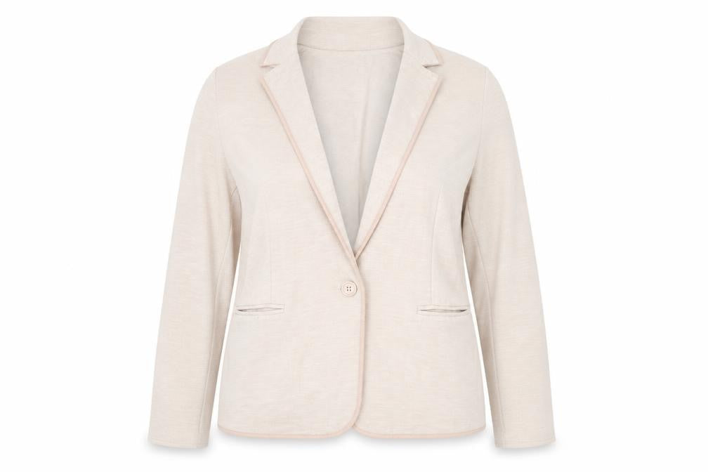 New Look Women Beige Blazer Jacket Size 12 Classic Casual Style