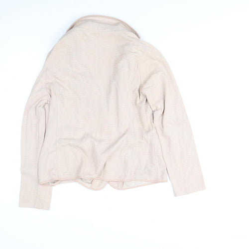 New Look Women Beige Blazer Jacket Size 12 Classic Casual Style