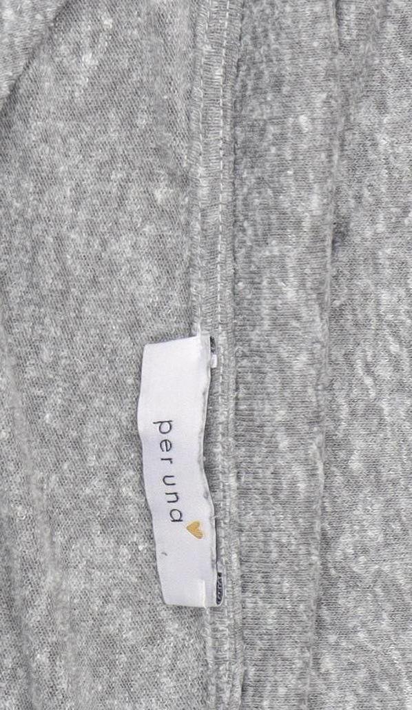 Marks and Spencer Per Una Women's Grey Beaded Butterfly Long Sleeve T-Shirt Size 12