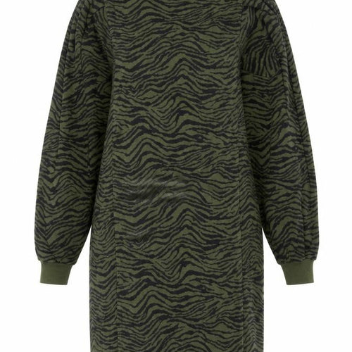 Oliver Bonas Women’s Green Animal Print T-Shirt Dress Size 6