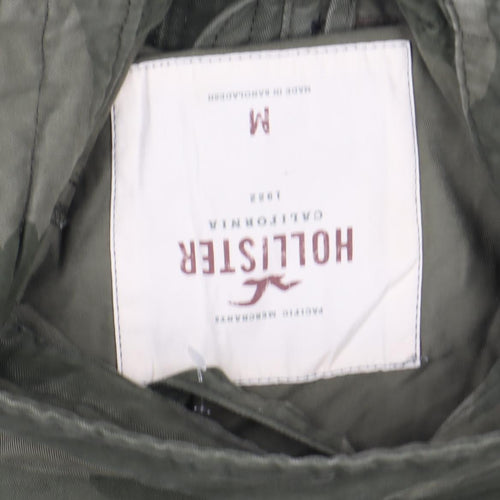 Hollister Men's Green Camouflage Military Cotton Jacket M