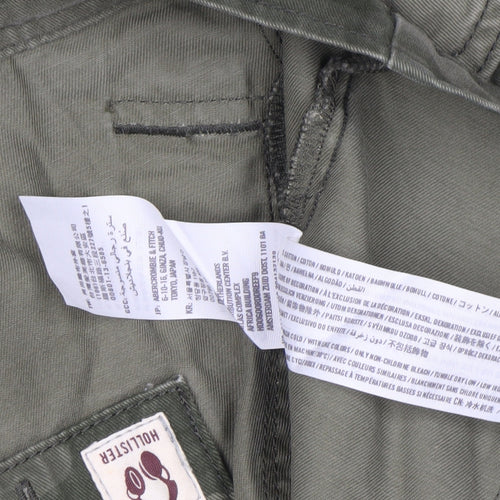 Hollister Men's Green Camouflage Military Cotton Jacket M