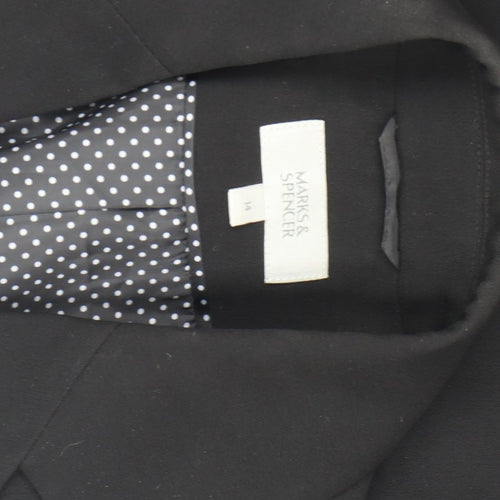 Marks and Spencer Women Black Size 14 Blazer Jacket