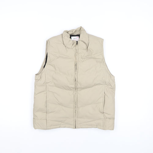 Next Boys Beige Padded Full Zip Bodywarmer 7-8 Years