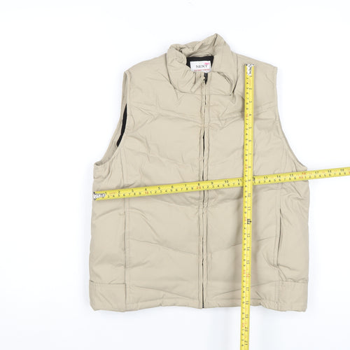 Next Boys Beige Padded Full Zip Bodywarmer 7-8 Years