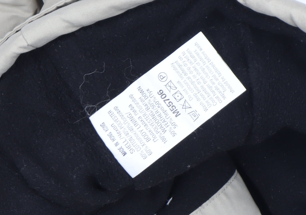 Next Boys Beige Padded Full Zip Bodywarmer 7-8 Years