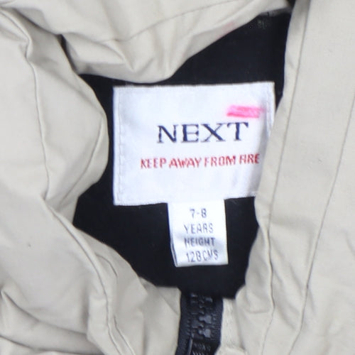 Next Boys Beige Padded Full Zip Bodywarmer 7-8 Years