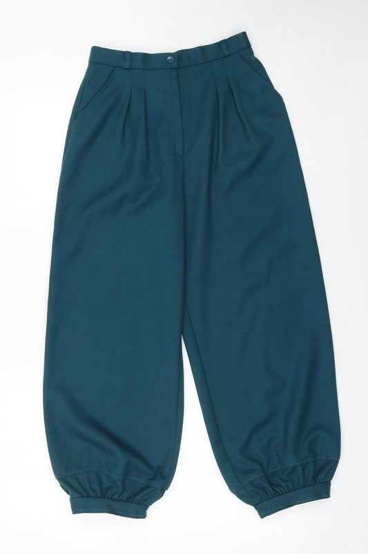 Yves Daincourt Women’s Green Wool Bloomer Trousers Size 8