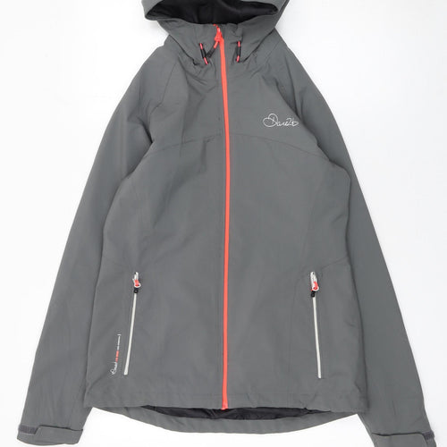 Dare2b Women's Grey Hooded Waterproof Softshell Jacket UK 10