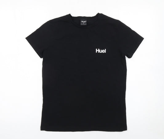 Huel Women's Black Cotton Short Sleeve Crew Neck T-Shirt Size S
