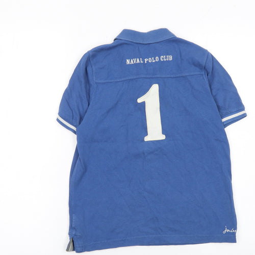 Joules Boys Blue Polo Shirt Age 8 Years Cotton Short Sleeve Casual
