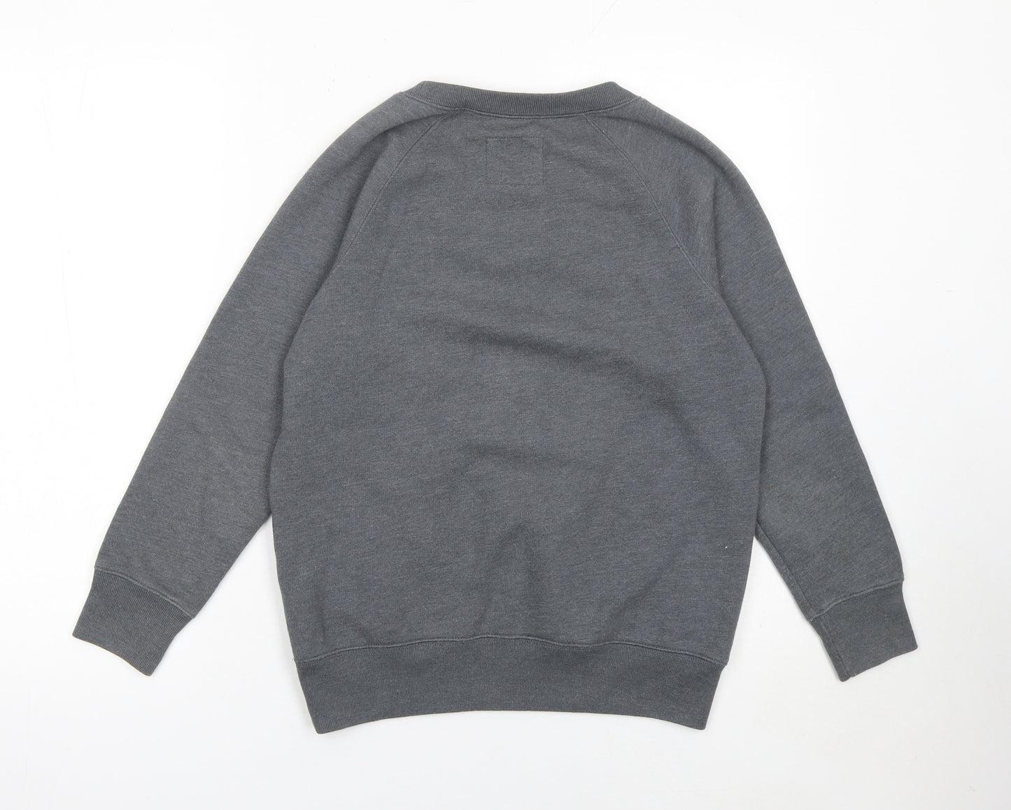 Jack Wills Women's Grey Crew Neck Printed Sweatshirt UK 8