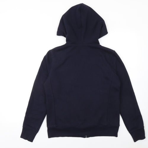 Uniqlo Women's Navy Full Zip Hoodie Size 10 M Cotton Blend