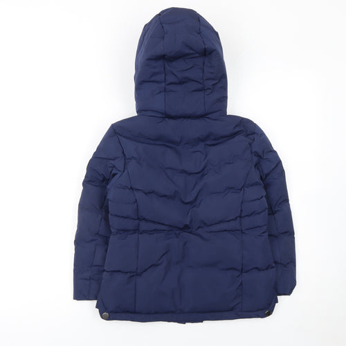Tokyo Laundry Girls Blue Hooded Puffer Jacket 5-6 Years Winter Coat
