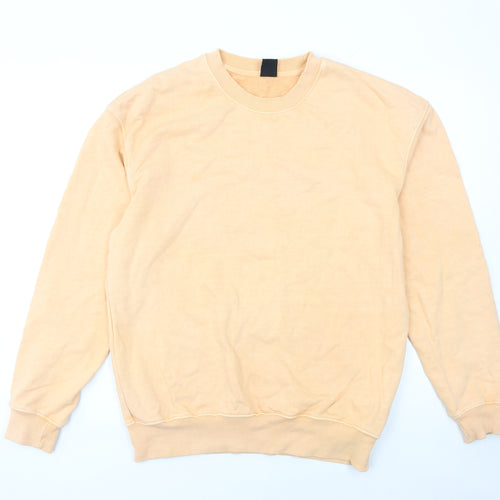 Zara Men’s Beige Cotton Crew Neck Pullover Sweatshirt Size M