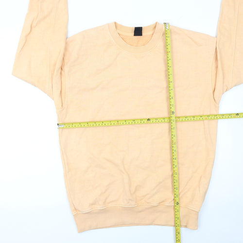 Zara Men’s Beige Cotton Crew Neck Pullover Sweatshirt Size M