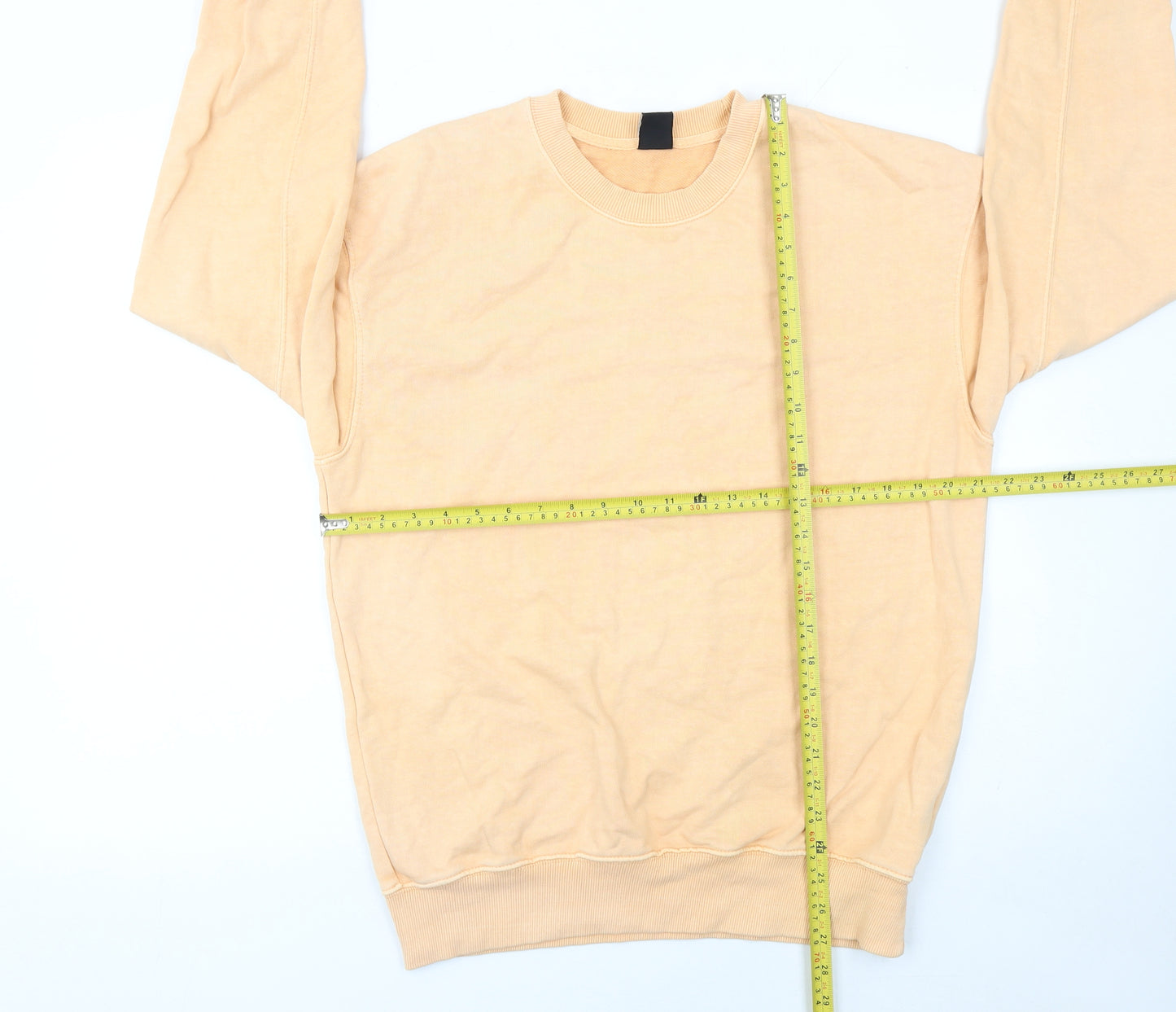 Zara Men’s Beige Cotton Crew Neck Pullover Sweatshirt Size M