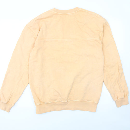 Zara Men’s Beige Cotton Crew Neck Pullover Sweatshirt Size M