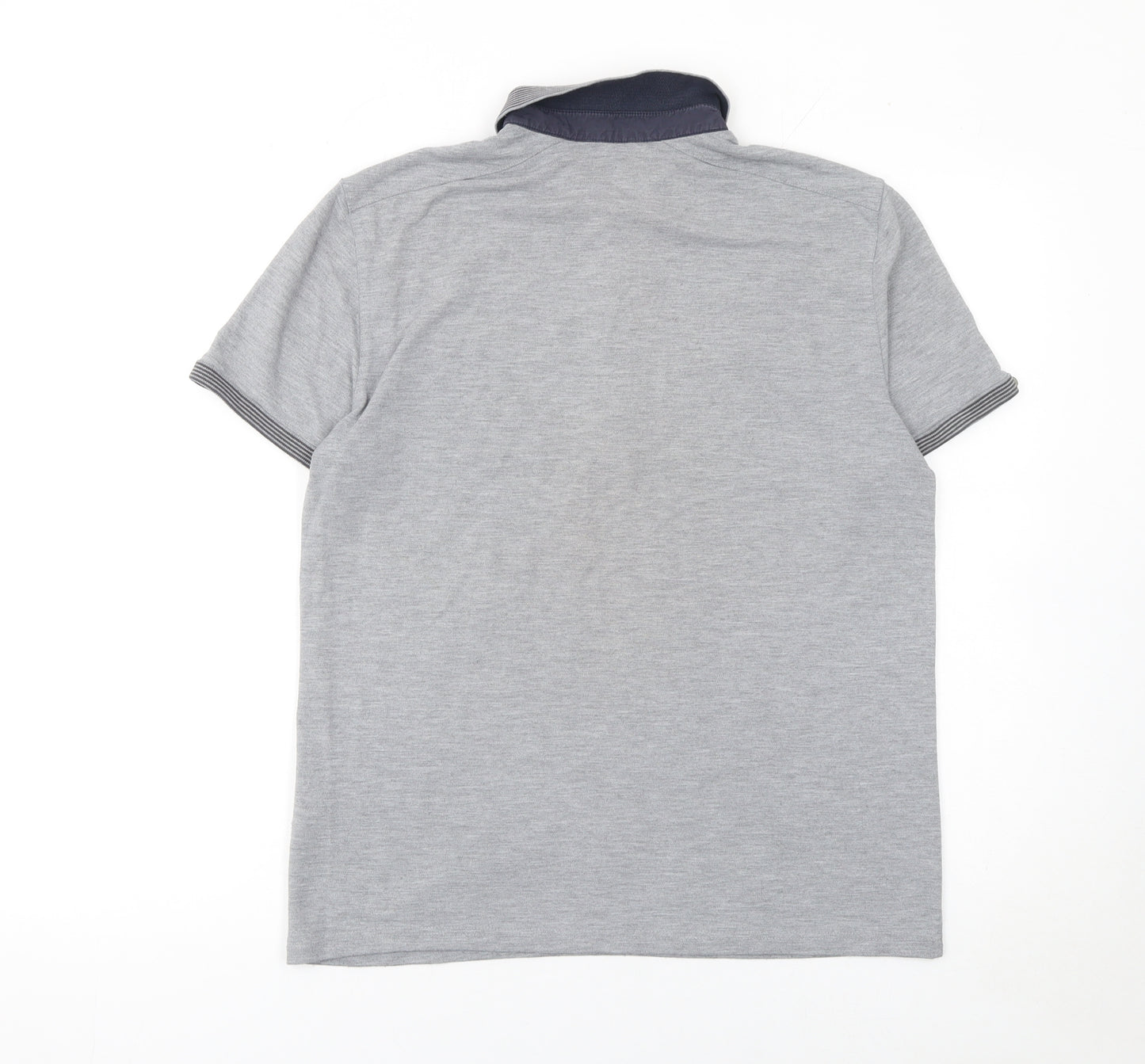 Ted Baker Men’s Grey Button-Down Collar Polo Shirt Size M