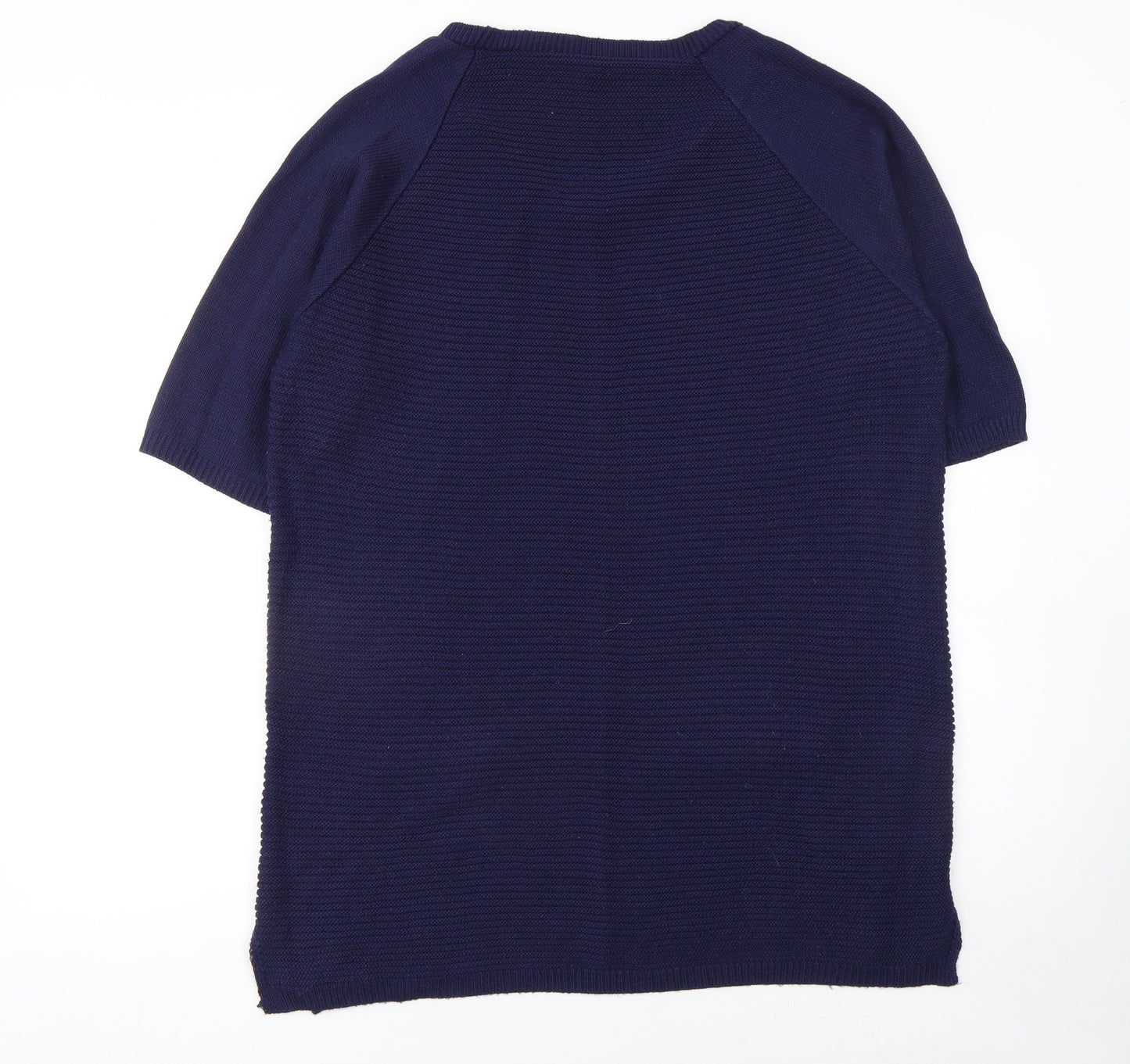 Arcadia Women’s Blue Knit Short Sleeve Pullover Jumper Size 18